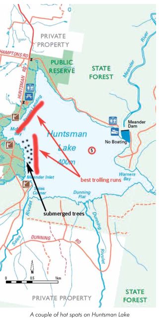 95 Huntsman Lake Perfect Kayak Water map